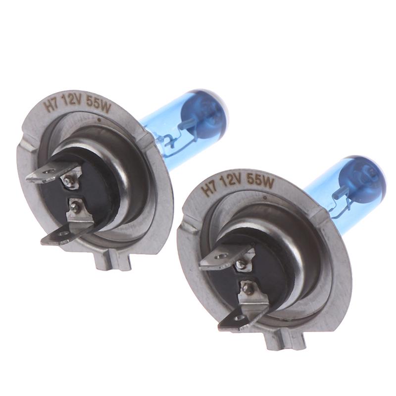 2Pcs H7 55W 12V 6000K Xenon White Gas Halogen Headlight Light Lamp Bulbs