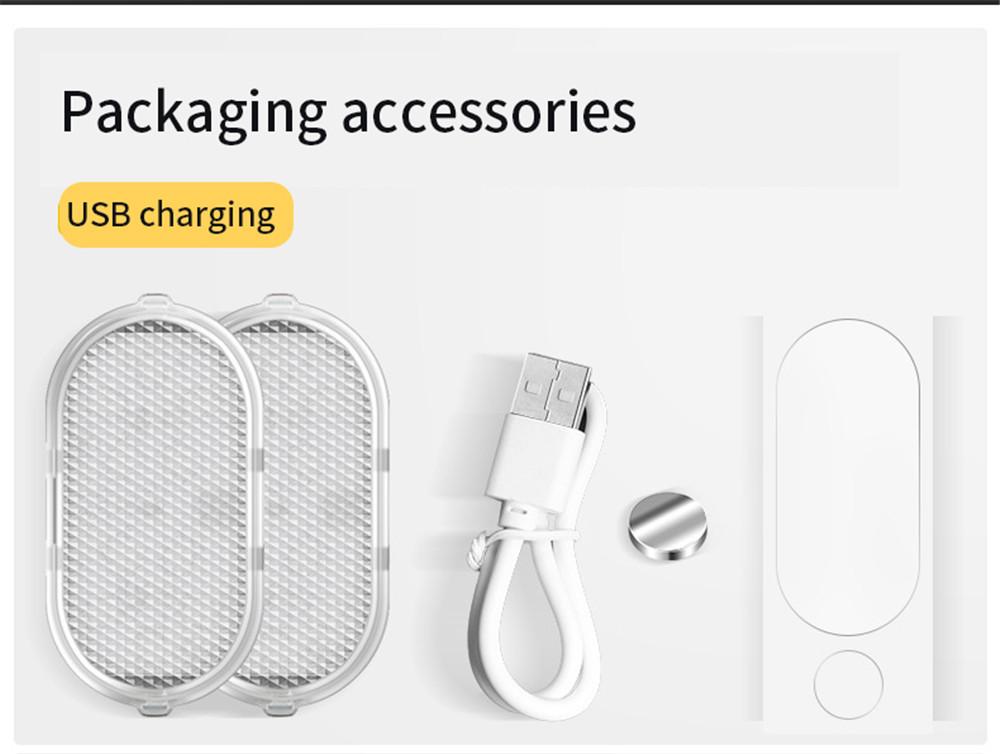 Светодиодный стробоскоп для предотвращения столкновений, красный/синий, безопасный, без проводов, индукционное украшение двери автомобиля, сигнальная лампа против хвоста