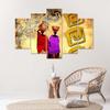 Five piece picture canvas print Painting Africa Colourful Women