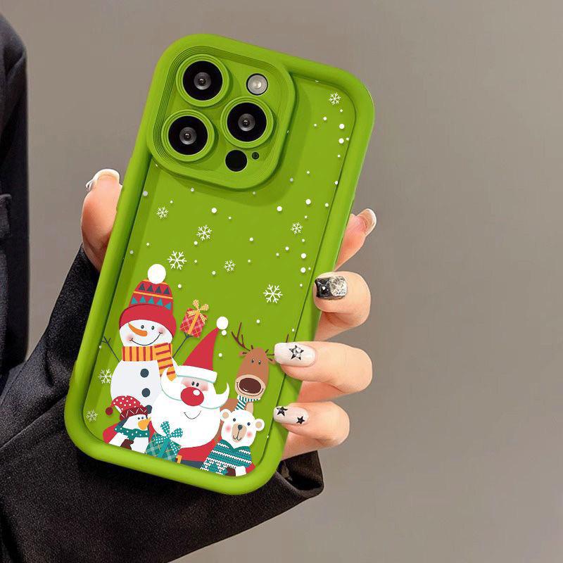Чехол для iPhone Apple "Рождественский карнавал": Совместимо с 12, 13, 14, 15 Plus, 16 Pro Max; Милый и ударопрочный дизайн