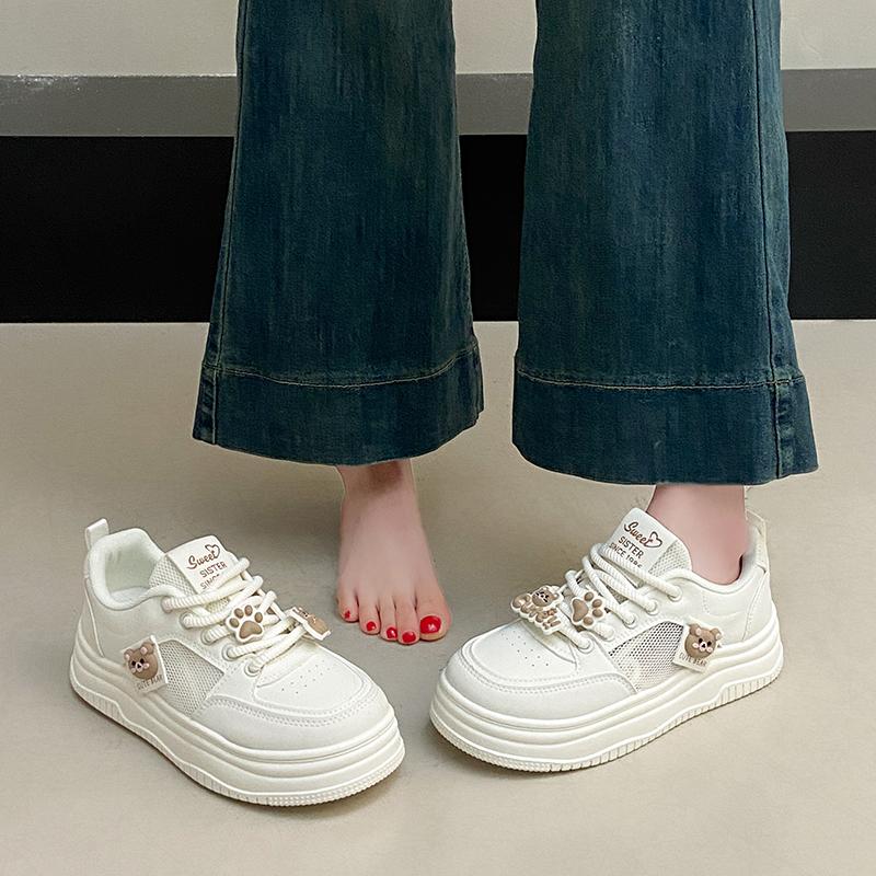 Fashion CRLAYDK Women's Classic Mesh Fashion Sneakers Casual Tennis Breathable Skate Shoes Platform Walking Anti Slip Cute Trainers