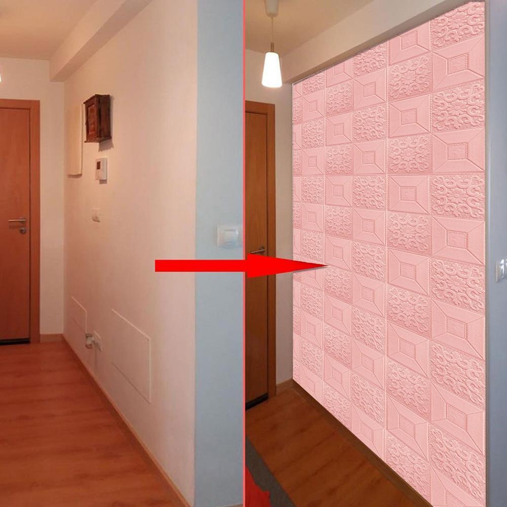 3D самоклеящаяся плитка камень кирпичная стена наклейка мягкие пенопластовые панели домашний декор X10