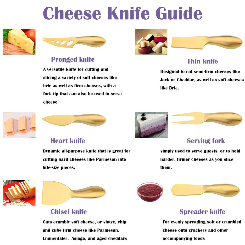 6Pcs Matte Gold Mini Knife Fork Cheese Tool For Butter Cheese Slicer Cutter Stainless Steel Cutlery Tool Kitchen Gadget