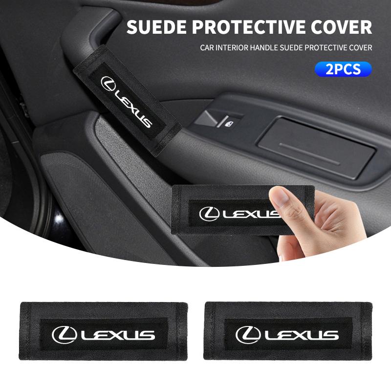 1/2pcs Car Short Fleece Anti Slip Pull Glove Handle Protector For Lexus F-SPORT ES RX NX LS UX LM LX GX LC RZ IS CT GS RC HS