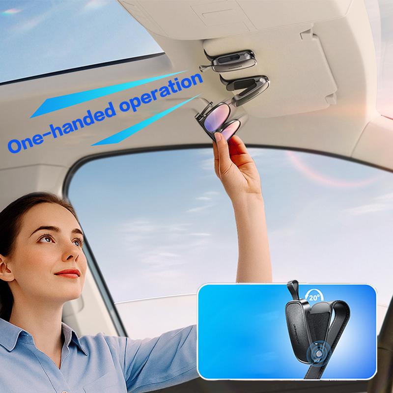Car Organizer Sunglass Holder For Car Visor, 2025 Upgrade Super Magnetic Glasses Car Holder