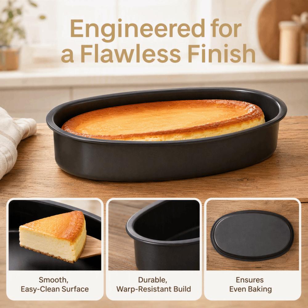 Baking Tool Oval Shape Cake Pan Black Loaf Pans Convenient Bread Pan For Baking