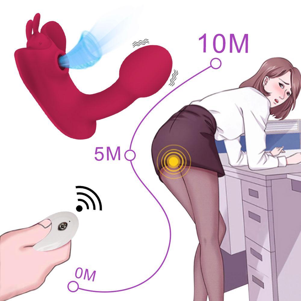 Для женщин трусики-присоски вибратор-бабочка присоска для клитора массажер вагинальный G-Spot мощный вибростимулятор женские секс-игрушки