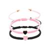 Contrasting Colors Heart Shape Bracelet Love Fortune Bracelet Heart Couple Bracelet  Friendship
