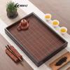 GIANXI Home And Kitchen Tea Tray Portable Dishes For Tea Ta Kawi Bamboo Rectangle Wooden Tray For Chaban Tea Table