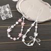 Heart Pearl Bow Phone Charm & Keychain Lanyard Ornament