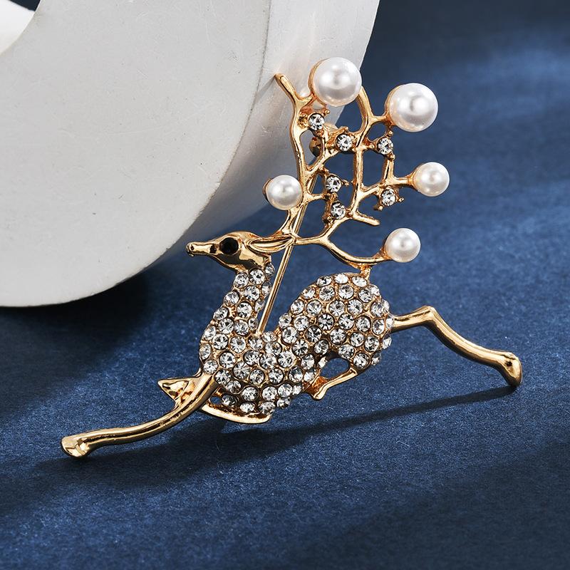 Brooch High-End Sense Niche Light Luxury Suit Bow Rhinestone Corsage High-End Alloy Creative Clothing Accessories