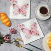20pcs Printed Napkins Butterfly Square Napkins New Holiday Party Gathering High-end Restaurant Special Disposable Napkins