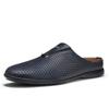 Модная летняя обувь Мюли для мужчин, дышащая уличная обувь для ходьбы, мужские полушлепанцы с защитой от скольжения, повседневная обувь с перфорацией для прогулок и отдыха