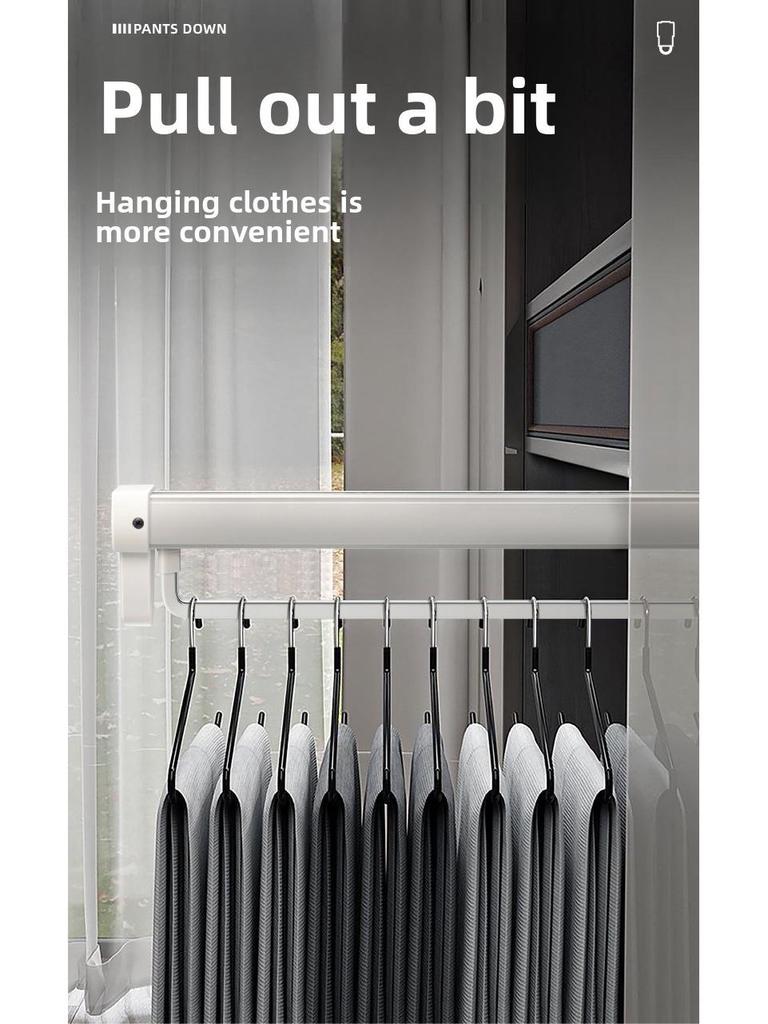 Telescopic Pull-Out Trouser Rack for Wardrobe Storage