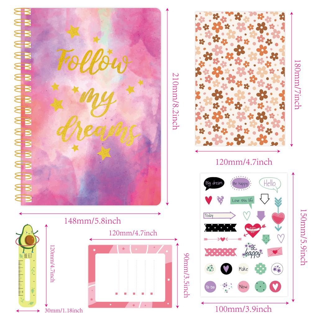 DIY Journal Set Pink Hand Account Diary Gift Box Scrapbook Sticker Children's Diary Set SH014 China