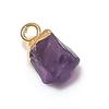 Natural Amethyst Rough Gemstone 925 Sterling Silver Jewelry Pendant 0.59" U9I23