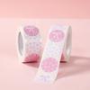 500pcs Pink and White Birthday Party Stickers - Elegant Bow design with Happy Birthday text, for Gift Wrapping, Scrapbooking