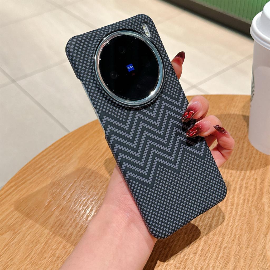 Новый Магнитный Чехол из Кевлара и Углеродного Волокна Для Телефона VIVO X200 pro mini X200S Ultra Тонкий Дизайн Противоударный Матовый Жесткий Корпус