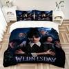Wednesday Addams Mystery Print 3Pcs Bedding Setduvet Cover With 2 Bedropillowcase Home Birthday Gift