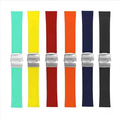 Резиновый ремешок для часов 24 мм для Luminox XS3749 3789 3741 3745 Водонепроницаемый удобный ремешок для часов с быстросъемной складной застежкой