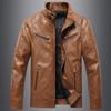 Men's Leather Jacket Youth Slim Korean Style Jacket Spring New Men's Handsome Motorcycle Leather Jacket