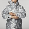 Adidas Stella McCartney Metallic Quilted Warm Windproof Jacket Women Jacket Silver FU3608