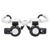 Glasses Magnifier Head Wearing Magnifying Glass with LED Light for Reading Repairing
