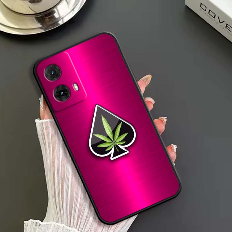 Художественный металлический узор Чехол для телефона Motorola G85 Edge 50 G24 G35 G14 G04 40 G72 G34 G G54 G13 G32 5G Черный