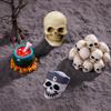 3D Horror Halloween Decoration Miniature Tombstone Ghost Skeleton Skull Micro Resin Figurine Ornaments Hallowmas Prop