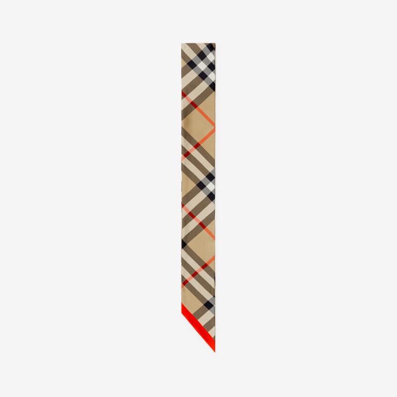 Burberry Classic Check Narrow Silk Scarf