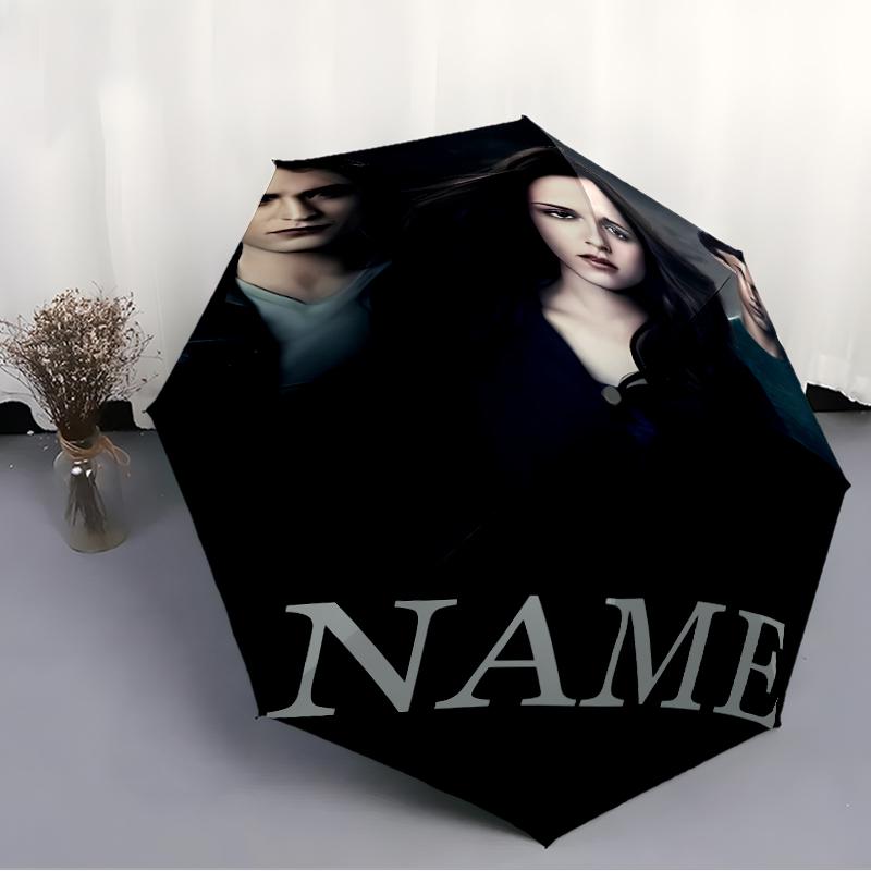 Personalized Name T-Twilight Print Umbrella - Automatic Open/Close, Eight-Rib Durable Frame, Automatic Folding Umbrella
