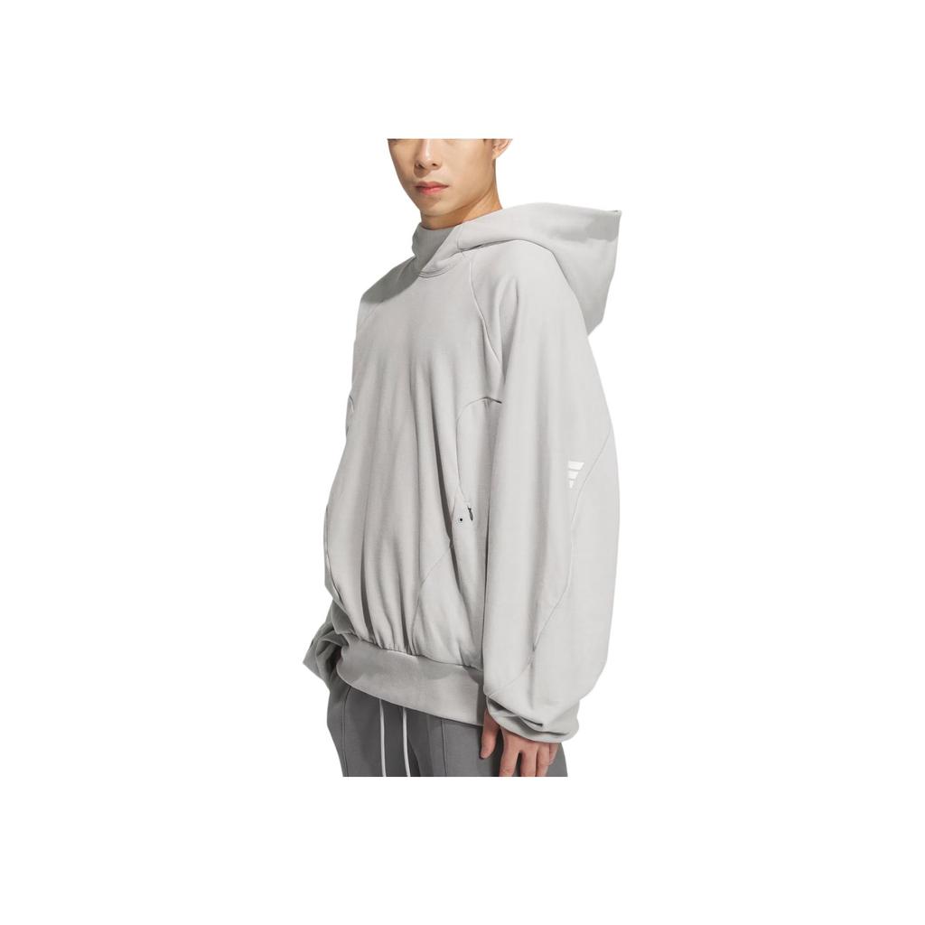 adidas Толстовка с капюшоном Fustl, быстросохнущая, удобная, мягкая, с капюшоном, с длинным рукавом, мужская толстовка, светло-серая JM8605