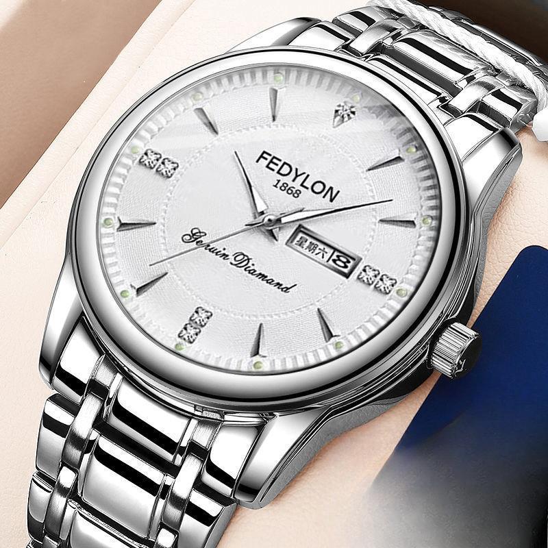 Мужские часы полностью автоматические немеханические часы светящиеся водонепроницаемые кварцевые часы студенческие модные мужские часы