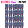 30-1Pcs BFT Control Remote 433.92MHz Secure Rolling Code Remote Gate Remote Control Garage Door Opener For Mitto2 RCB 2 4 MITTO4