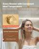 Shower Faucet Set, 305 mm Thermostatic Ceiling Mount Rainfall Shower System with 152 mm Wall Mount Head and 2 in 1 Handheld Spray, 3-Function Dual