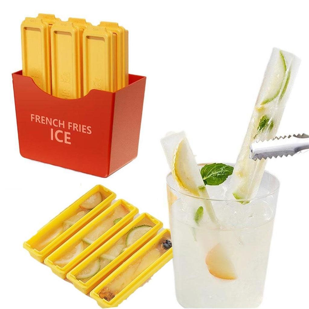 Силиконовая форма для льда Strip Ice Box, автономный магнит для холодильника Ice Box, подходит для виски, коктейлей, соков(6 ящиков для льда, 1 магнит)