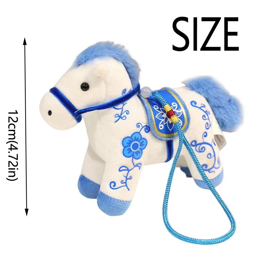 Kawaii Plush Horse Doll Pendant Cute Zodiac Pony Figurine Cartoon Steed Doll Chinese Zodiac