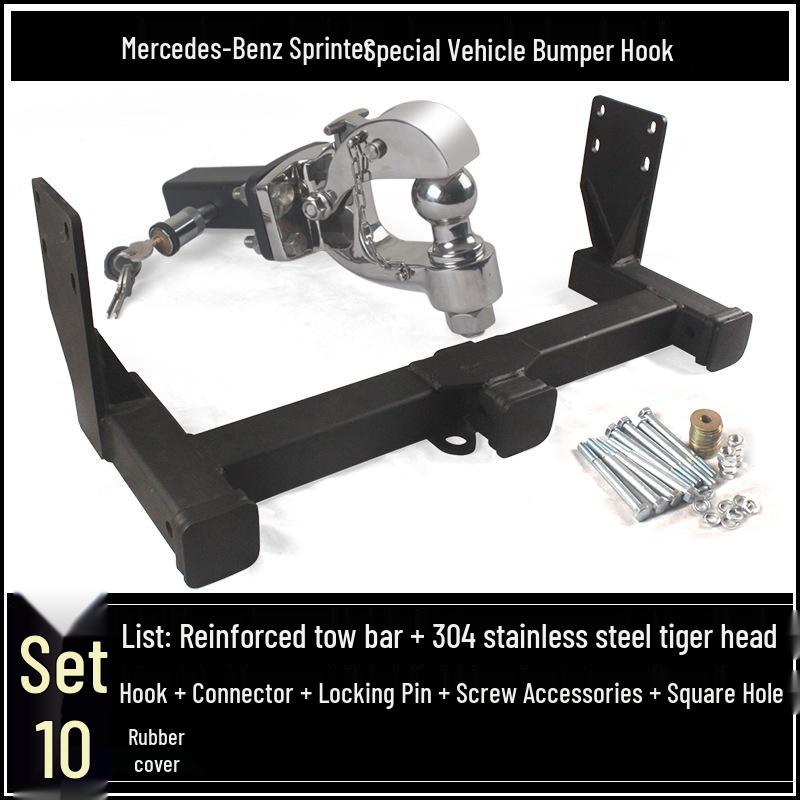 Compatible Mercedes-Benz Sprinter, V-Class, B-Class RV Tow Hook and Rear Trailer Hitch Adapter