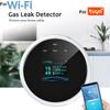 Smart WiFi LCD Display Gas Leak Detector, Propane Gas Sensor, Methane Butane, USB Power Supply, Digital Display, Sound Light Alarm