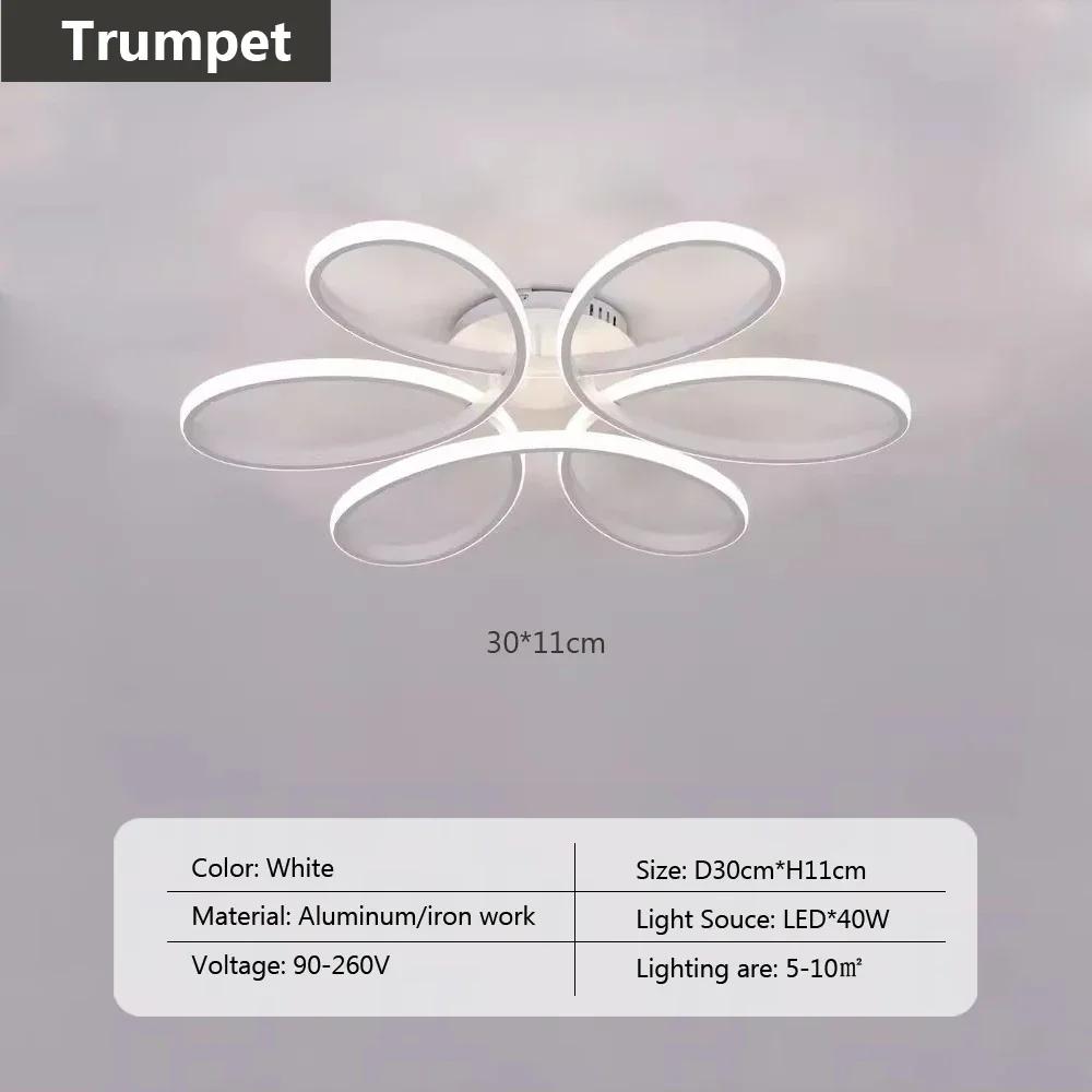 Современный светодиодный потолочный светильник 30 см, июньские цветы, черно-белый, для спальни, гостиной, ресторана, отеля, светильники для внутреннего освещения