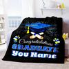 Congratulations Graduate Home Customize Your Name Blankets Comfortable Soft Lightweight Multiseasonal Blanket For Picnics Sofas Offices Beds Living