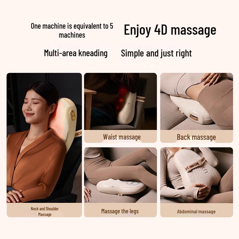 SKG T5-2 Luxury Lumbar Massager Cushion with Heat and Red Light CN plug (adapter included)