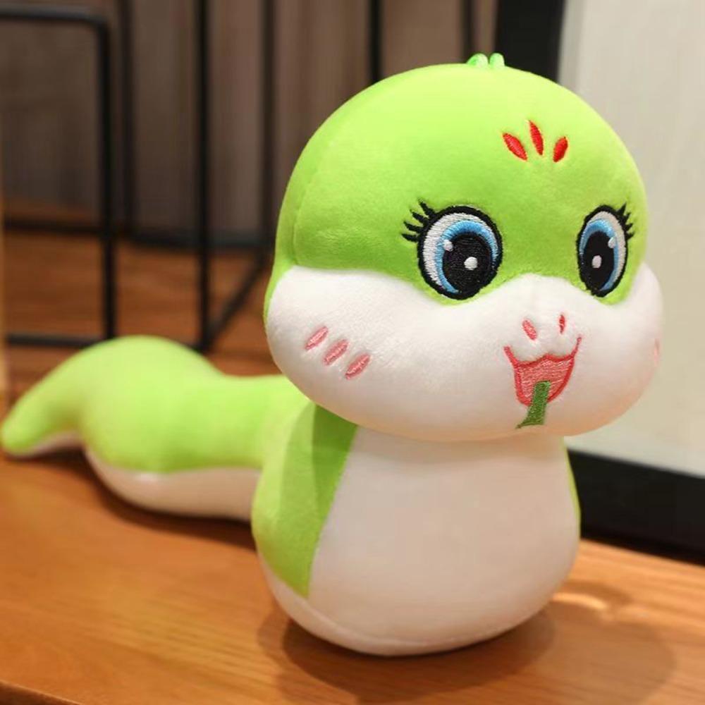 Big Eyes Snake Year Mascot Toy Long Tail Lucky Snake Doll Plushies Birthday Gifts