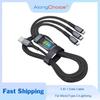Кабель для быстрой зарядки 3 в 1 100 Вт 1,2 м Кабель USB Type-C для iPhone Realme Samsung Huawei 50 Pro Micro USB C Lightning Зарядный кабель Провод