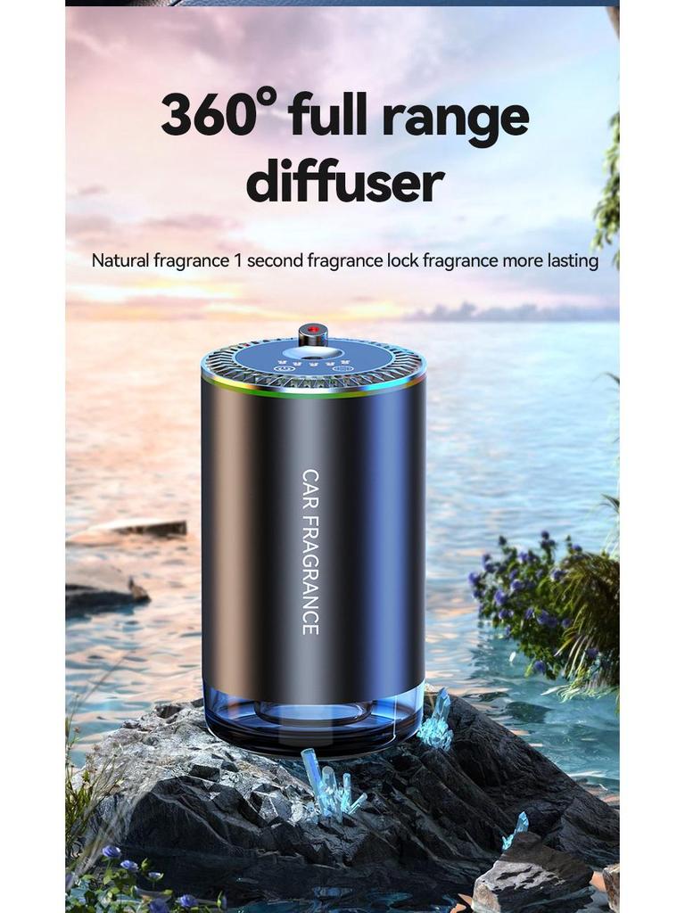 Алюминиевый автомобильный диффузор для духов с автоматическим распылением и атмосферной подсветкой «Звездное небо»