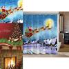 Waterproof Christmas Shower Curtain 3d Printed Polyester Bathroom Decor Thickened Fabric Holiday Home Gift 80