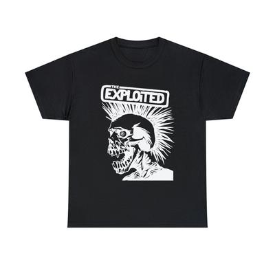 230 г/м² 100% хлопок Футболка The Exploited Gbh Discharge The Adicts Anti Nowhere League Subhumans Uk Subs Conflict Унисекс Футболка из плотного хлопка