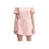 Adidas Stella McCartney Logo High-Waisted Tied Three-Quarter Casual Shorts Women Shorts Pink JI5060