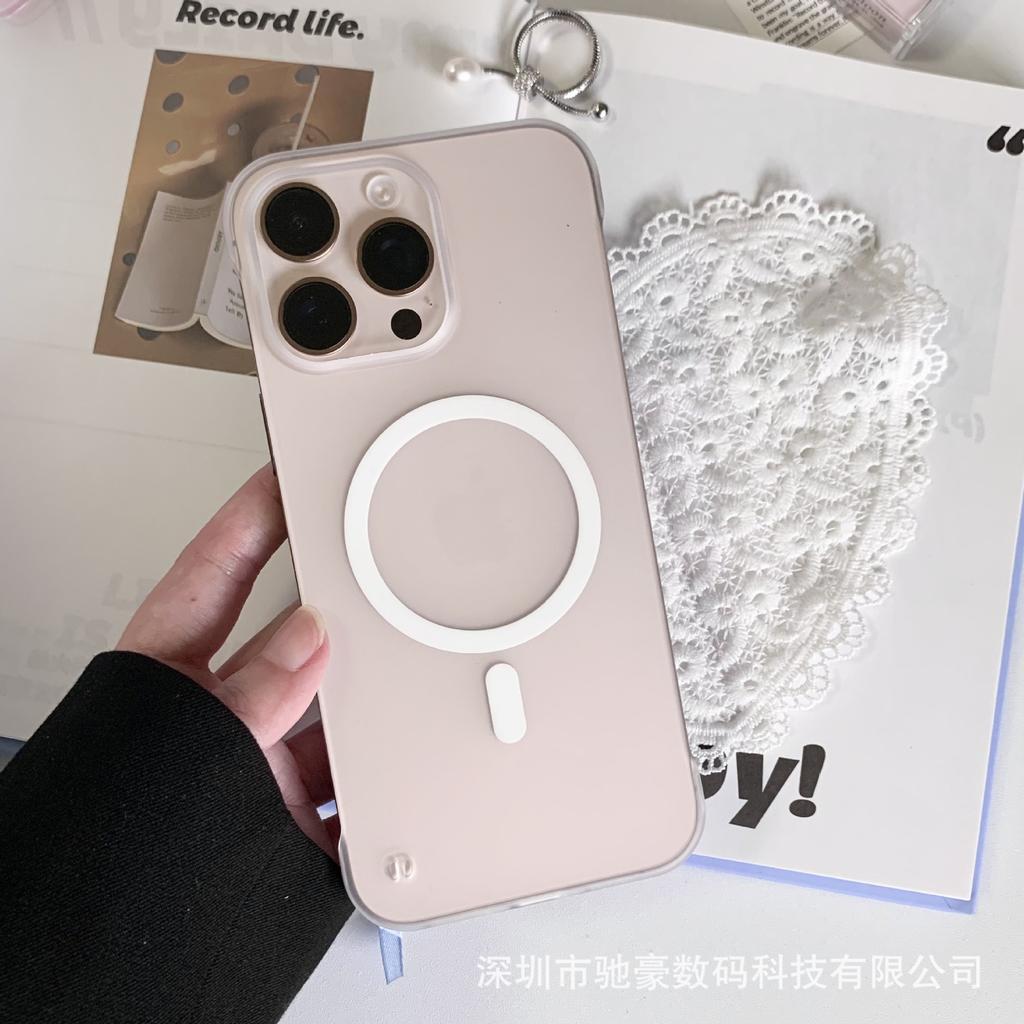 Магнитный чехол «Ледяной туман» подходит для iPhone 17 Pro Max, матовый чехол для мобильного телефона Apple 16, ультратонкий безрамочный жесткий ПК-чехол 15.