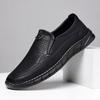 2024 Summer New Men's Hollowed-out Breathable Casual Leather Shoes Men's Handmade Online Soft Leather Soft-soled Hole Shoes 6113